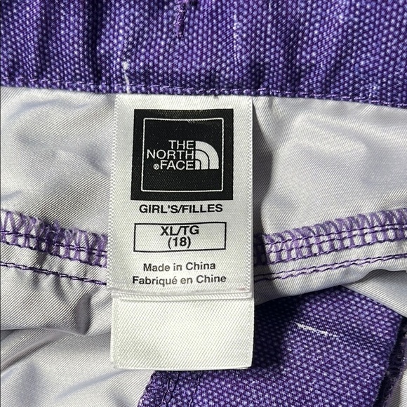 The North Face Girls' Argali Hybrid Purple Short size XL 18 Water Repel UPF 50+ - Picture 8 of 14